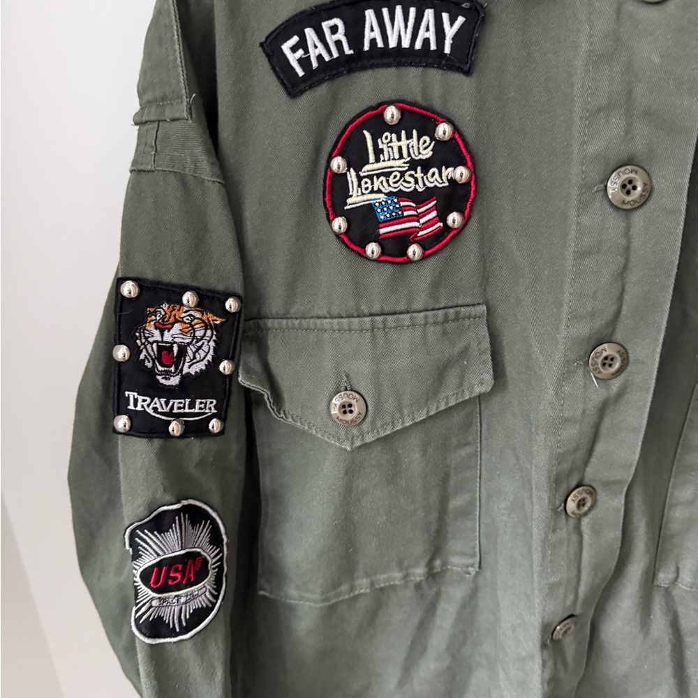 MOUSSY Vintage Military Utility Jacket with Patches - Picture 2 of 4